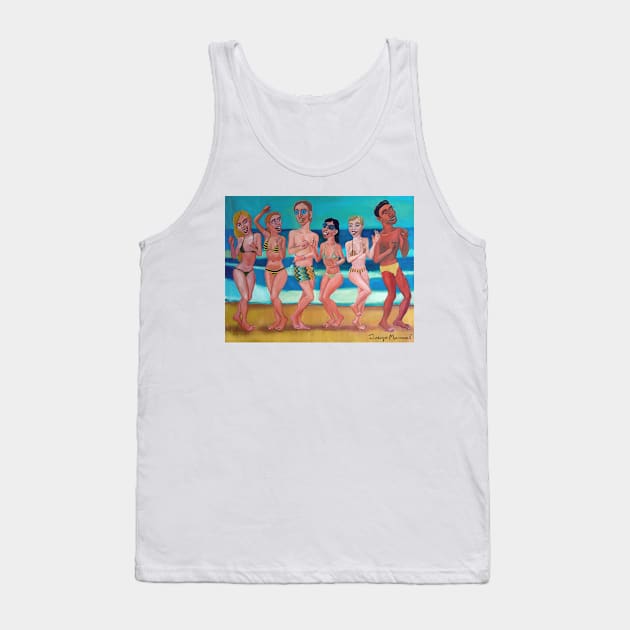 Party on the beach 6 Tank Top by diegomanuel